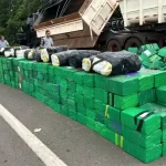 Polícia apreende 9 toneladas de maconha escondidas em carga de milho na Castello Branco