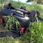 Motorista capota veículo na BR-153 em Marília