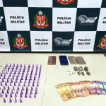 Polícia Militar apreende drogas e prende homem por tráfico em Pompeia